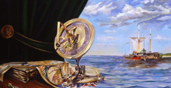 Александр Бухаров. Картина. Пейзаж с астралябией.